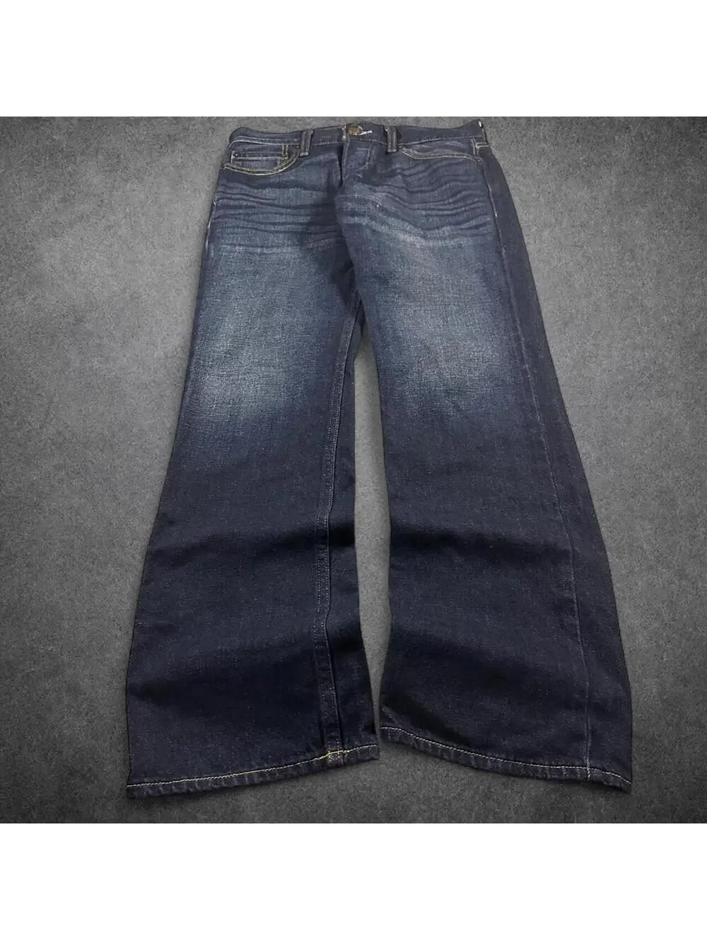 Vintage Y2K skater grunge Hollister dark wash bootcut jeans - 31x30